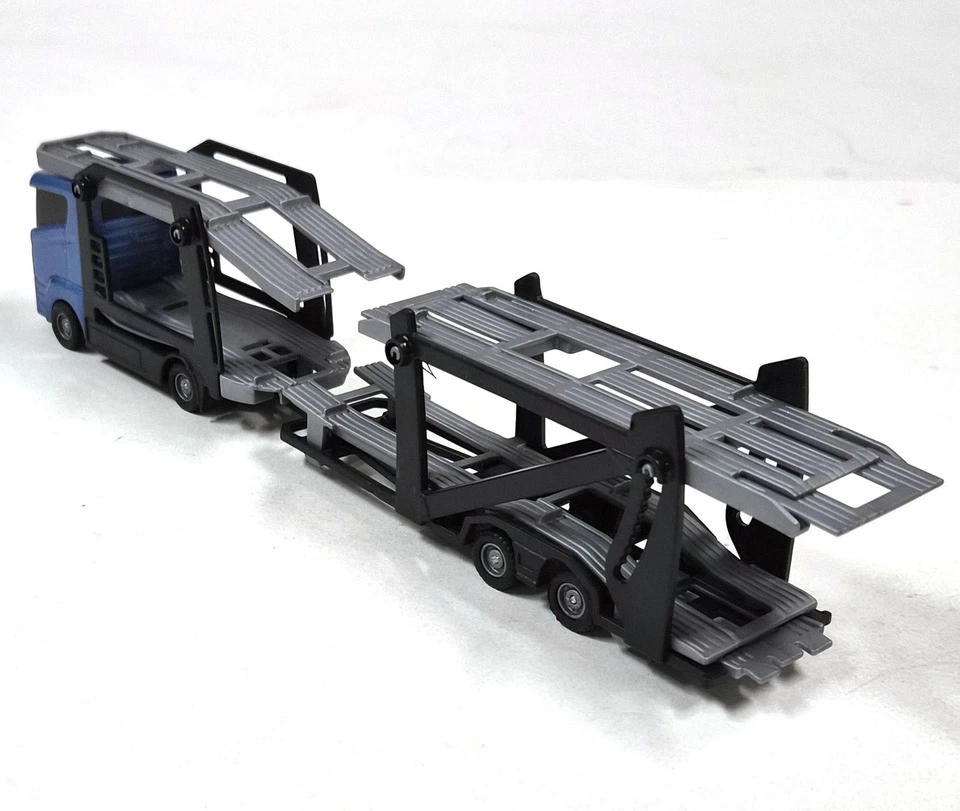 Bburago Camion Remorque Transporteur 1:43 Jouet 5" Bleu Noir - Photo 3/4