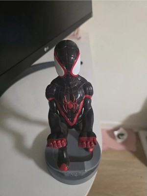 Cable Guys Spider-Man Miles Morales Controller & Phone Holder Stand Black Red