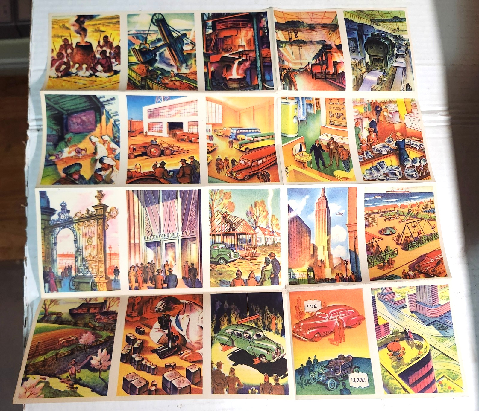 Vintage Coca-Cola Our America - STEEL FULL SET UNCUT STAMPS ONLY