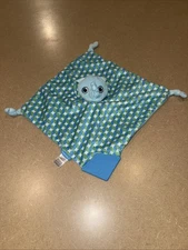 BooginHead Elephant Blue Green Teether Security Blanket Lovey Knot Plush Blankie