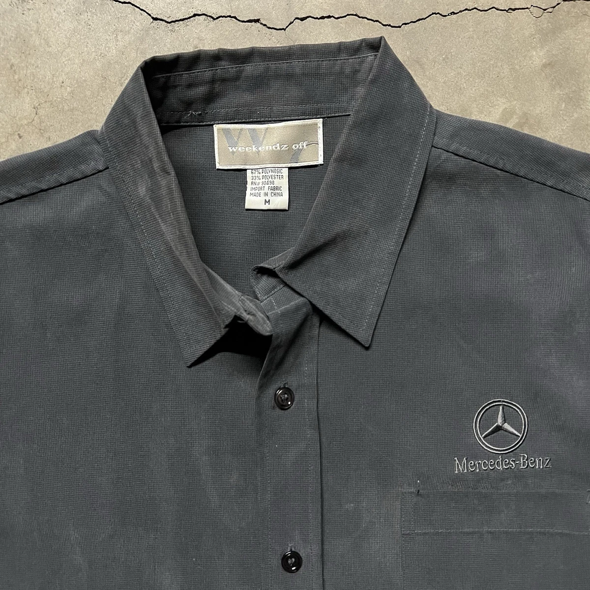 Mercedes-Benz Long Sleeve Regular Size Casual Button-Down Shirts