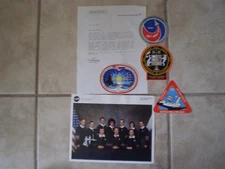 NASA KSC SPACE SHUTTLE crew photo + stickers + info STS-71