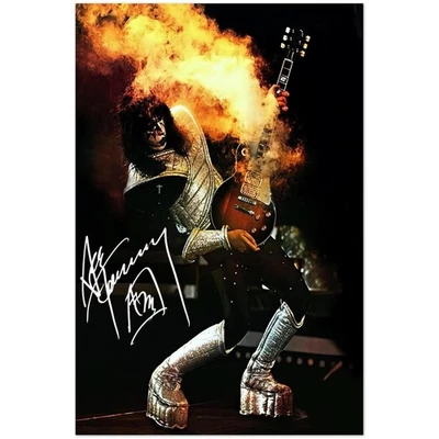 Ace Frehley KISS Live Guitar Fire Photo Poster Rock Legend 1977 Classic