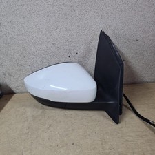 VOLKSWAGEN POLO 2009-2014 WING MIRROR RIGHT SIDE IN WHITE 6R2857502 CRACKED 