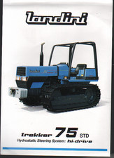 Foglietto brochure trattore cingolato Landini trekker 75 STD