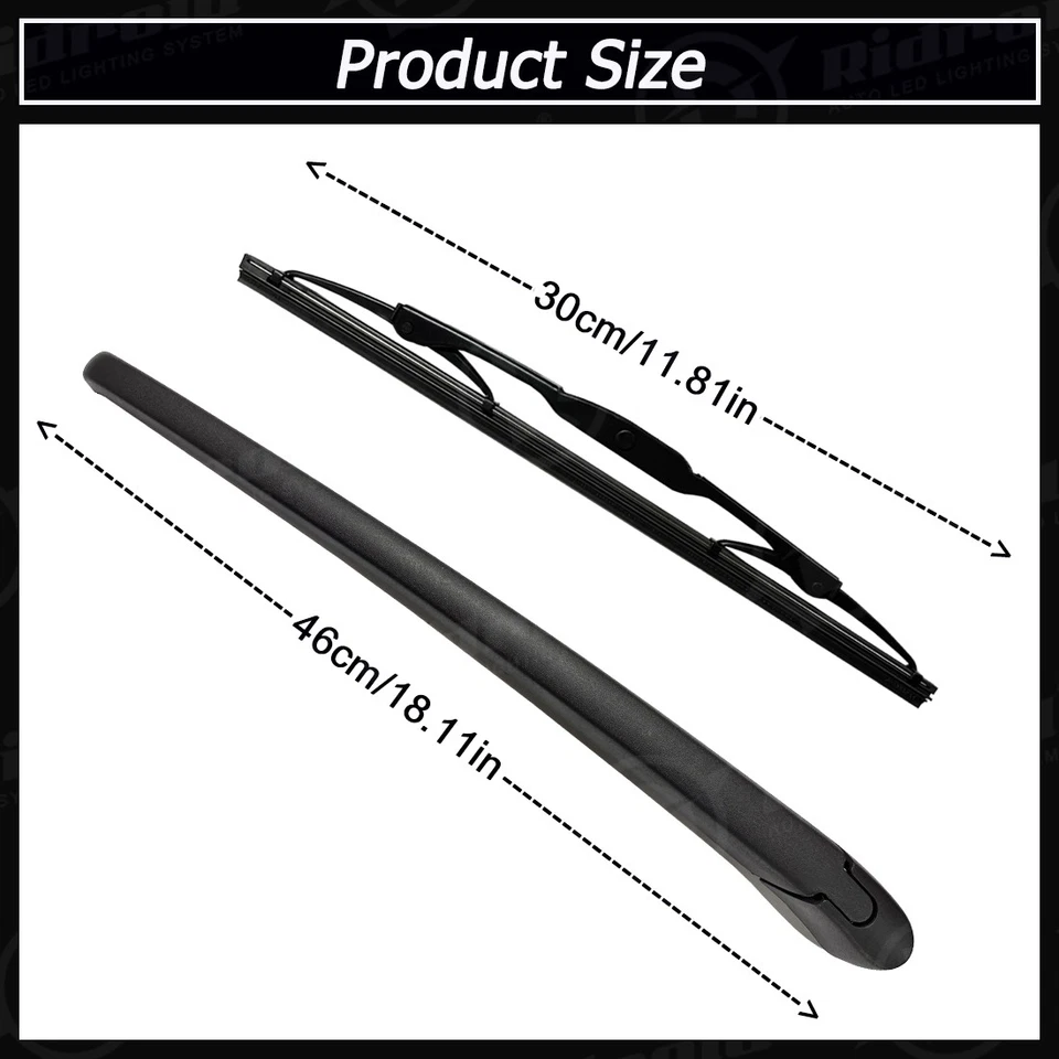 Rear Windshield Wiper Arm & Blade For Hyundai Tucson 2005 2006 2007 2008 2009 - Image 3 of 4