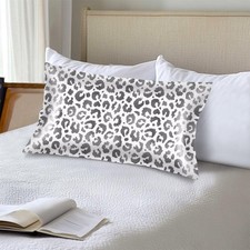 Silk Satin Pillowcase for Hair and Skin,Leopard Print Long Pillow Cover King ...