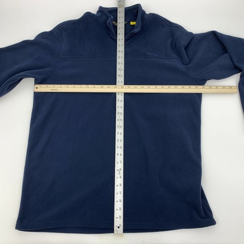Cabelas Fleece Sweater Mens Size XL Navy Blue 1/2 Zip Mock Neck Outdoor Pullover - Picture 4 of 9