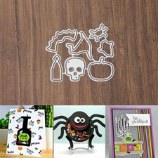 Halloween Confetti Mini Cutting & Embossing Die Set – Pumpkin Spider Ghost &More