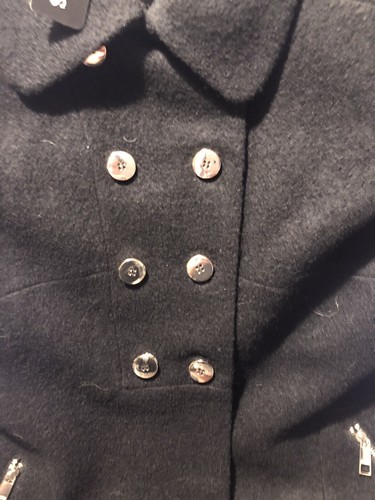Guess Peacoat Black Military Style Large Authentic NWT - Picture 4 of 12