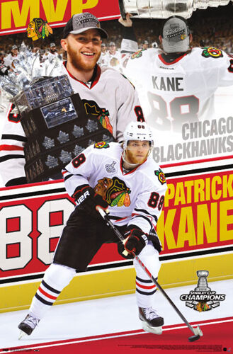 PÓSTER de pared oficial de PATRICK KANE Conn Smythe MVP Chicago Blackhawks NHL 22x34 - Imagen 1 de 1