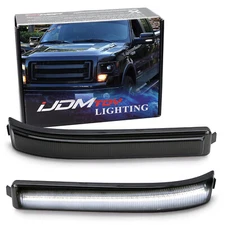 Smoke Lens White LED Side Mirror Marker Lights For 09-14 F-150, 10-14 SVT Raptor