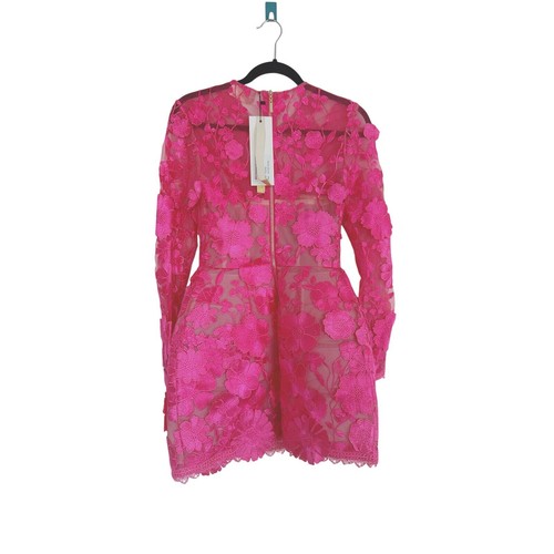 Bronx and Banco Bouquet Maraya Long Sleeve Mini Dress in Fuchsia AU8/US4 - Picture 9 of 9