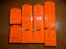 Nerf N-Strike Elite 2-18, 1-12, and 3-6 Round Dart Gun Magazine Clips Lot of 6