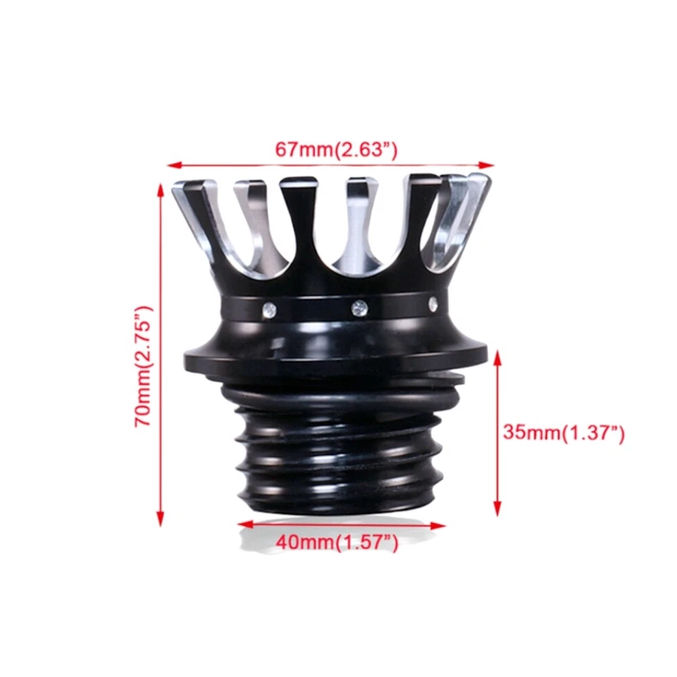 Крышка топливного бака с ЧПУ King Crown для Harley Touring Softail Road King - Изображение 2 из 4