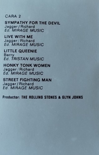 The Rolling Stones: Get Yer Ya-Ya's Out! EU Import Cassette Tape FAST FREE POST! - Picture 3 of 5
