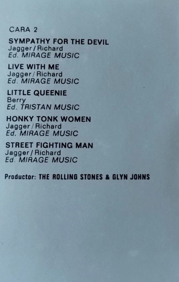 The Rolling Stones: Get Yer Ya-Ya's Out! EU Import Cassette Tape FAST FREE POST! - Image 3 of 4