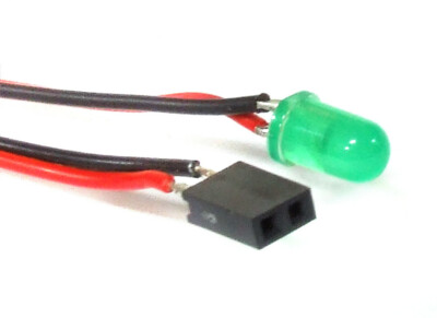10x PC Power LED Cable Kabel Green Computer Server Strom Leuchtdiode Grün 12V