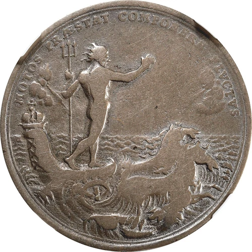 1696 NETHERLANDS AMSTERDAM CIVIC UNREST RESOLUTION SILVER MEDAL NGC FINE DETAILS