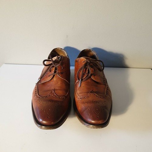Brown Leather Brogue Shoes Size 