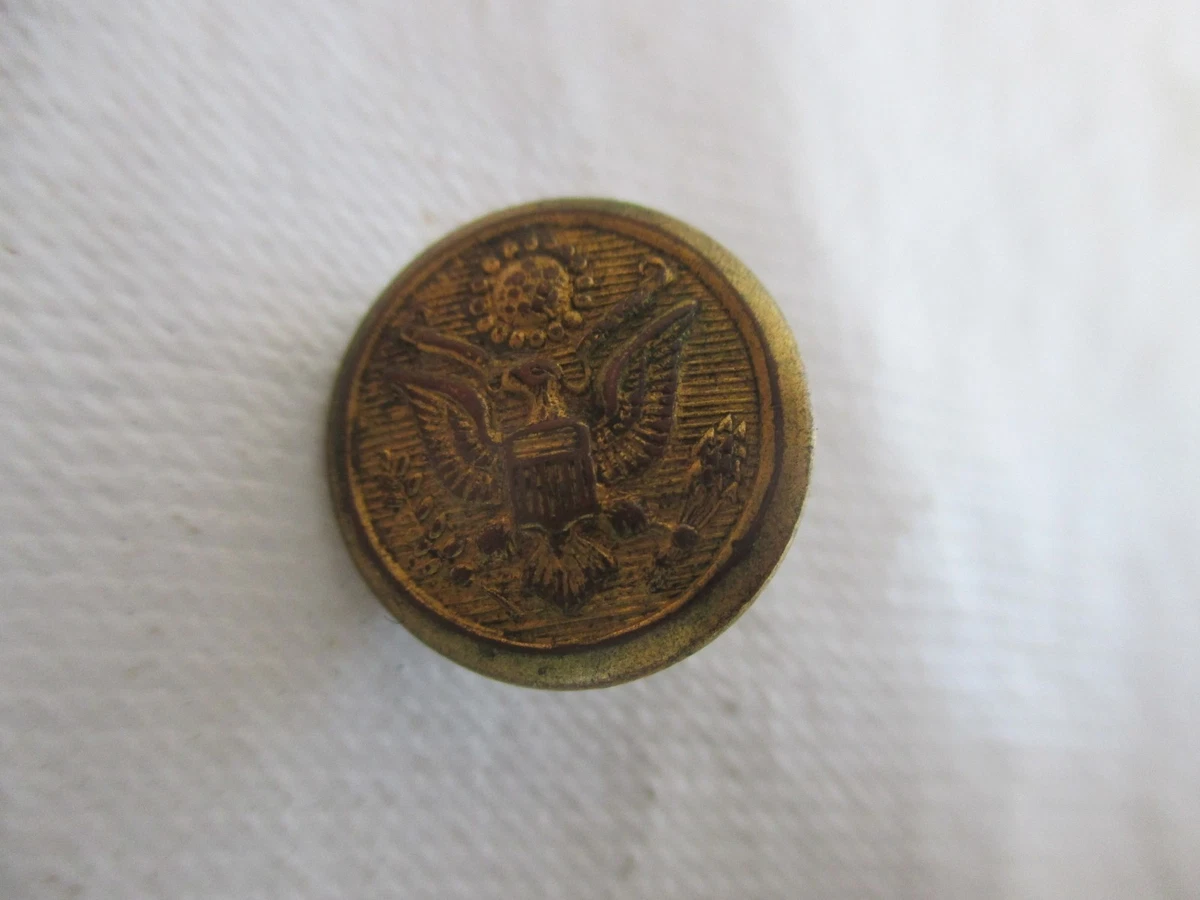 Ancien Bouton écusson Métal, Aigle Ou Faucon, Vintage Années 1900