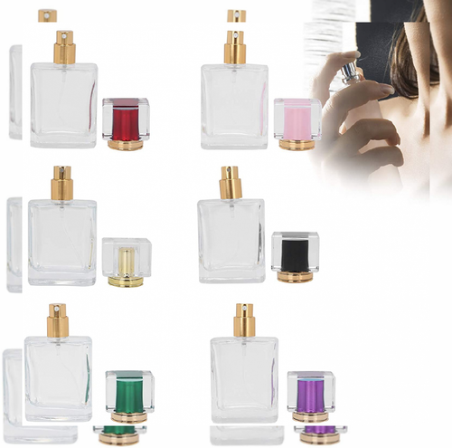 Flacone di profumo vuoto da 50 ml, 6 fiale e spruzzatori vuoti, flacone di  | eBay