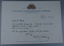 Autograph Karl Gr&ouml;ning German Set Designer and Poster Painter 1951 (96058)