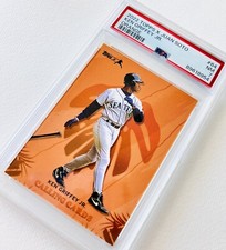 2022 Topps X Juan Soto Ken Griffey Jr. Calling Card Orange SP #/25 PSA 7 💎Pop 1