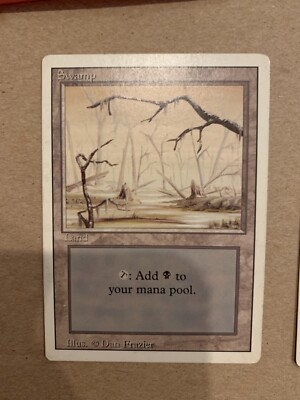 Magic The Gathering: MTG Dan Frazier Swamp Land Card (Great