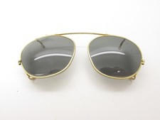 B L Bausch Lomb 45mm SUNGLASSES CLIP-ON Gold Round TV6 36663