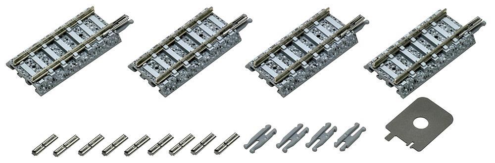 (X) Tomytec 971529 - N 4 Transition Tracks, in Ballast Bedding - New