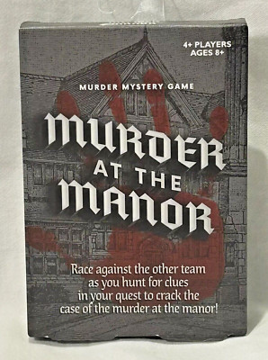 Murder At The Manor Card Game Murder Mystery Game Professor Puzzle Whodunit? 