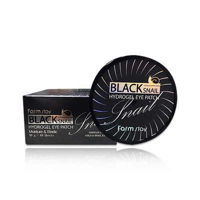 FARM STAY Black Snail Hydrogel Eye Patch (60 Sheets) 90G / Korea Cosmetic