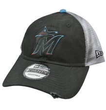 Miami Marlins New Era 9TWENTY MLB Rustic Relaxed Fit Meshback Adjustable Hat