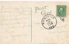 PIERCETON IND. OVATE BARRED DUPLEX CANCEL. 1915. SMALL TOWN. XF CLEAR STRIKE — photo 2
