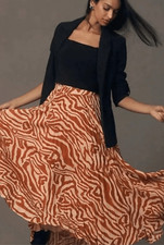 Maeve Anthropologie The Isobel silky Pleated skirt size 8 NWT