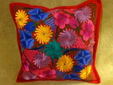 Guatemala Mayan Typico 18” Square Toss Accent Décor Pillow Sham: Bright Floral