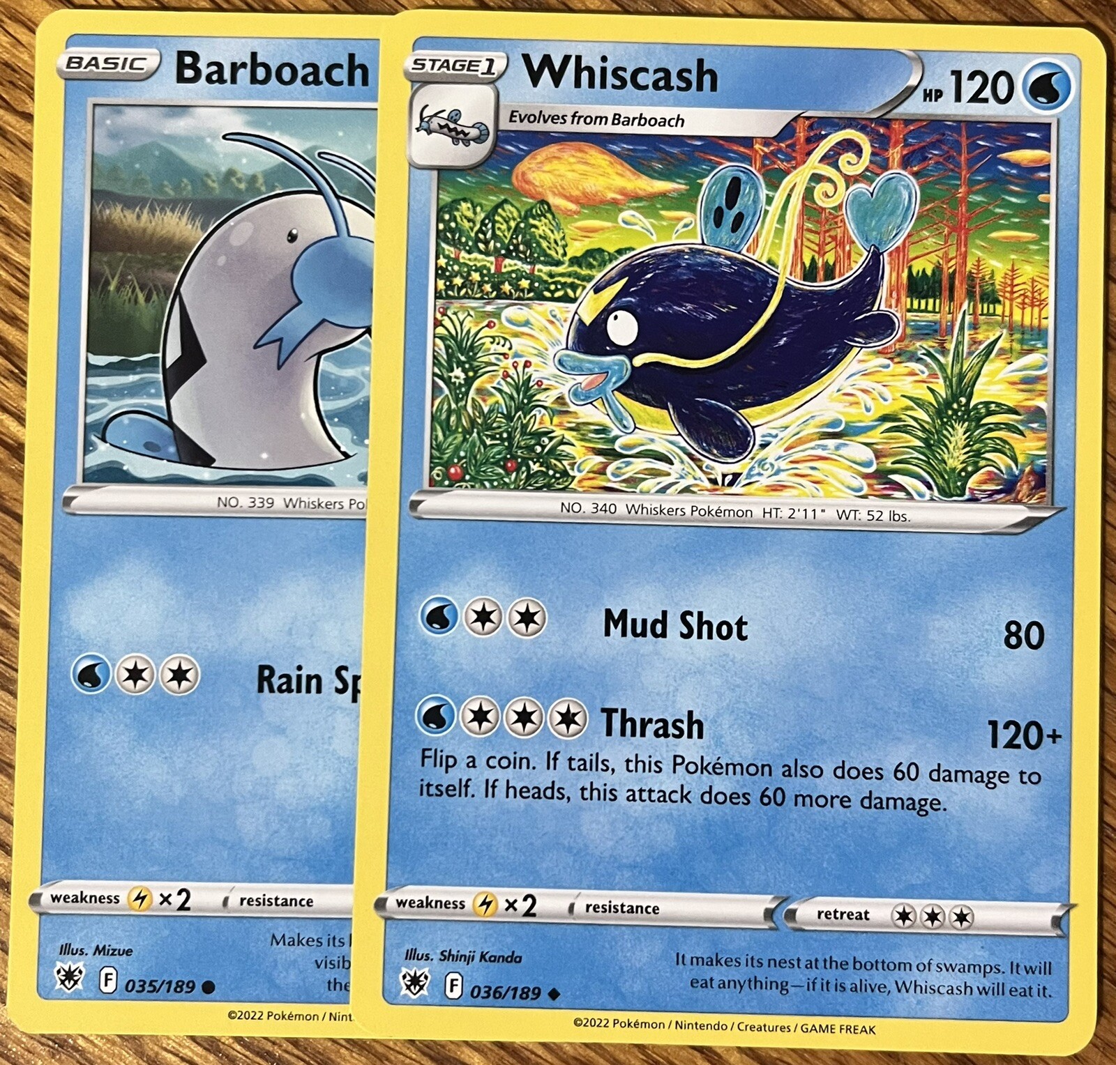 Barboach 35/189, Whiscash 36/189 - Evo Line - Astral Radiance - Read Desc.