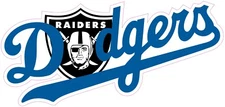 Las Vegas Raiders Los Angeles Dodgers Vinyl Decal Sticker Car Truck Bumper Mug