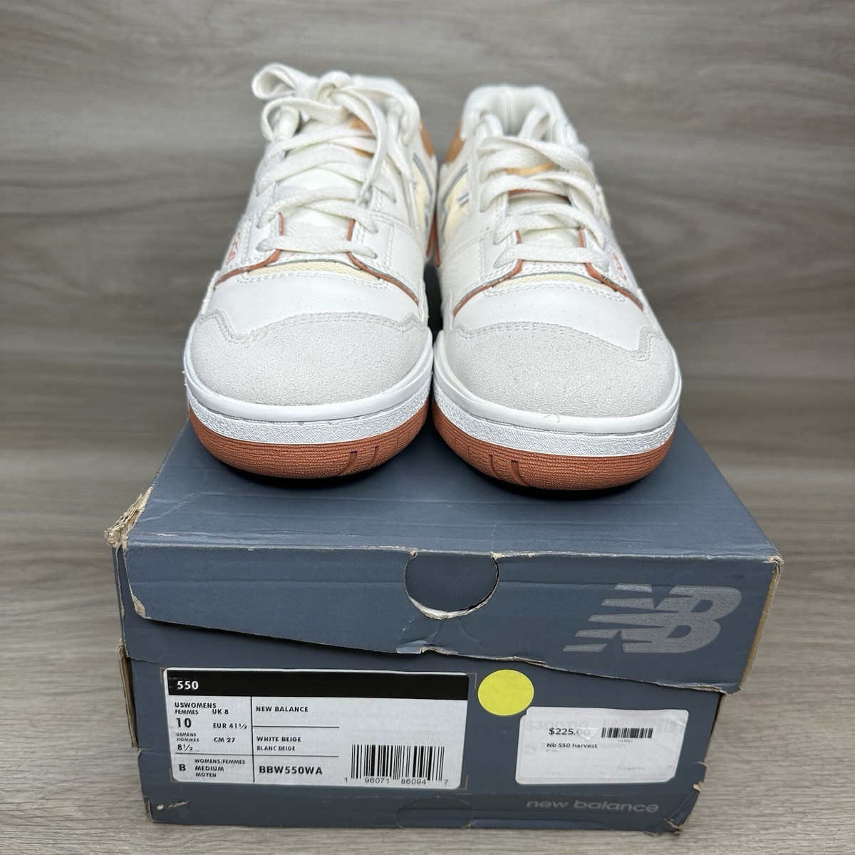 スニーカー New Balance BBW550WA Au Lait New Balance 550 Au Lait Womens Size 10W Mens 8.5M BBW550WA