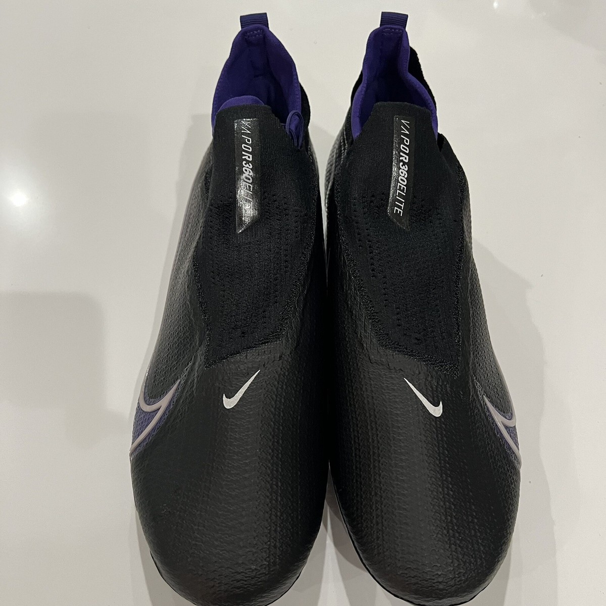 Nike Vapor Edge Elite 360 FK Black Purple Football Cleat 