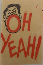 Original Vintage Antique 1944 OH YEAH! Iron On Transfer