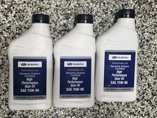 Subaru High Performance Gear Oil 75W-90 (OEM Product for Subaru Gear Box) 3 pack