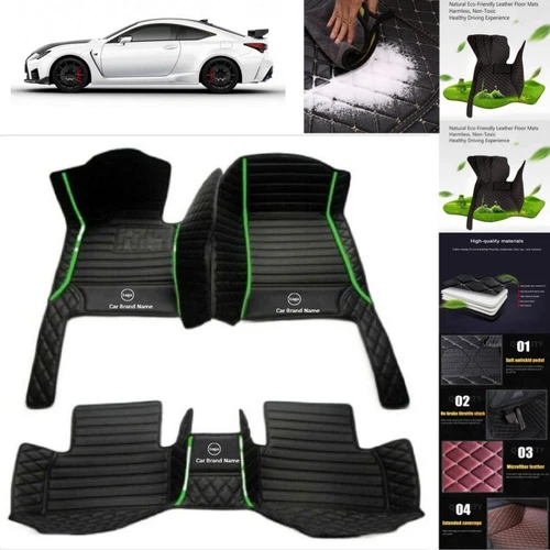 For Lexus RC LC SC Car Floor Mats Luxury Custom Waterproof Carpets Cargo Liners - Imagen 12 de 35