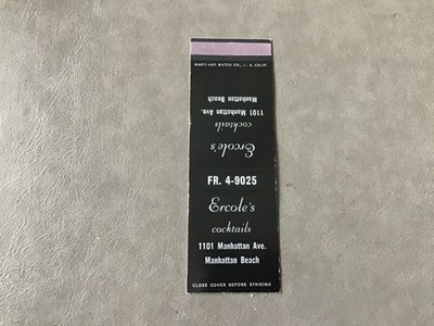 Matchbook Cover - Ercole s Bar, Manhattan Beach CA