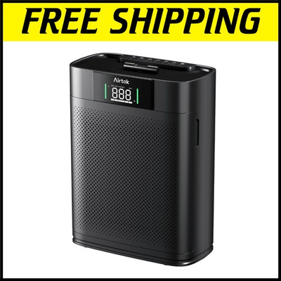 #ad Black 1300 Ft² Air Purifier PM2.5 Display Sleep Mode amp; Essential Oil Diffuser $139.99