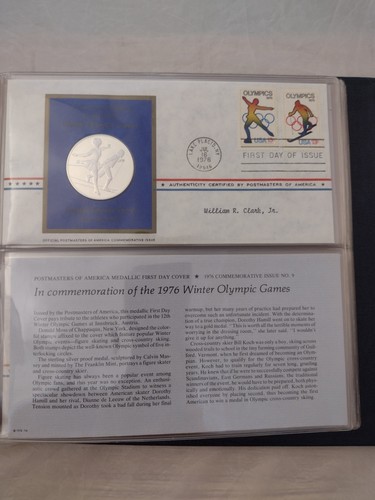 Postmasters of America Medallic 1st Day Covers 1976, 1-14 w/Binder - Picture 11 of 17