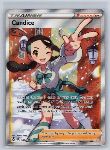 Candice 189/195 Ultra Rare Silver Tempest Pokemon Holo Near Mint