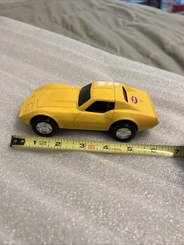 Vintage 1970s Yellow Tonka Corvette Car With Decal Pressed Steel Made/Japan B226 - Picture 8 of 9