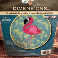 Dimensions Felt Applique Kit Learn Craft 72-75111 Tropical Flamingo new